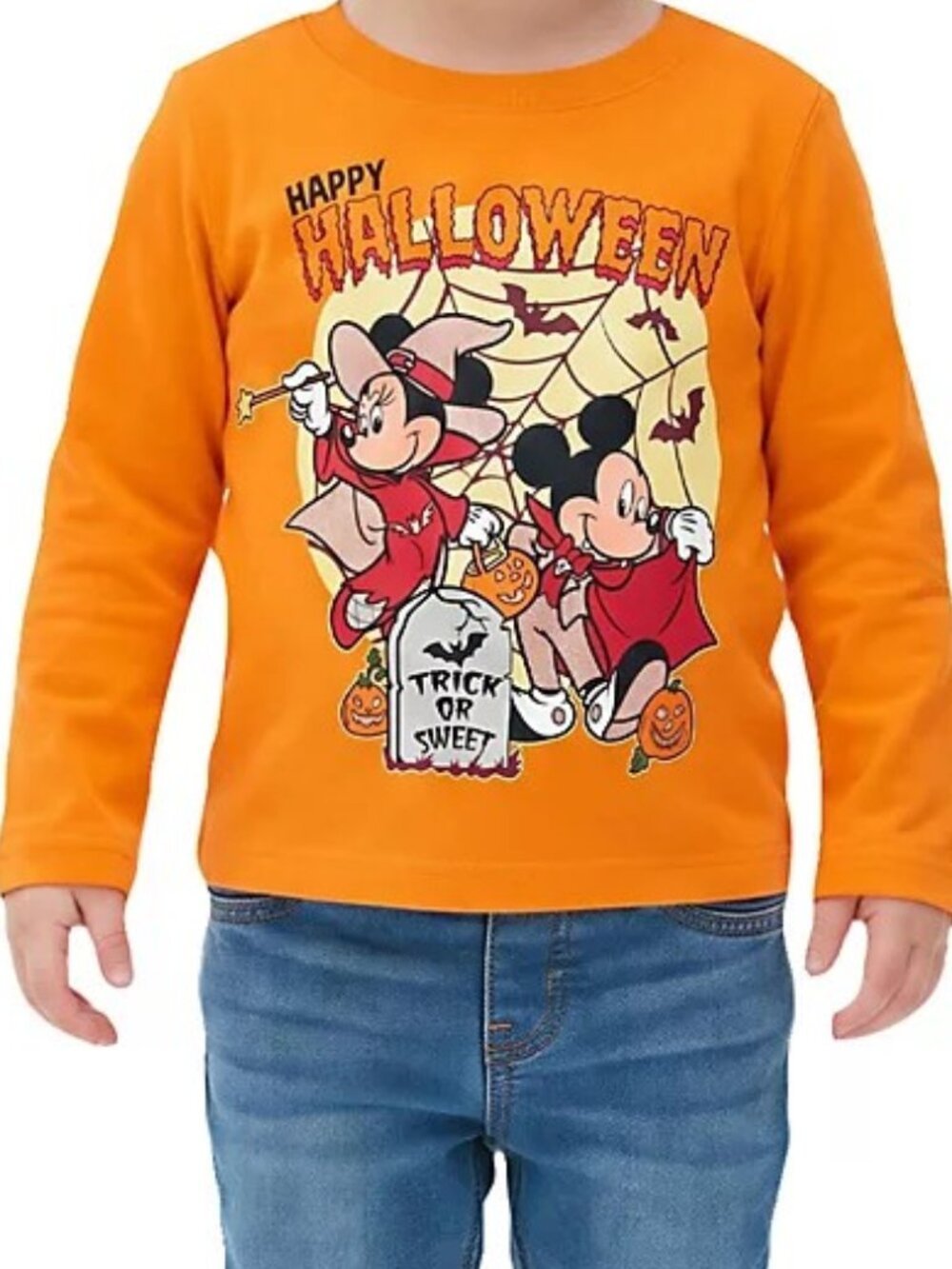 "Disney" Unisex Halloween Long Sleeve T-Shirt- Size 7/8 "NWT
